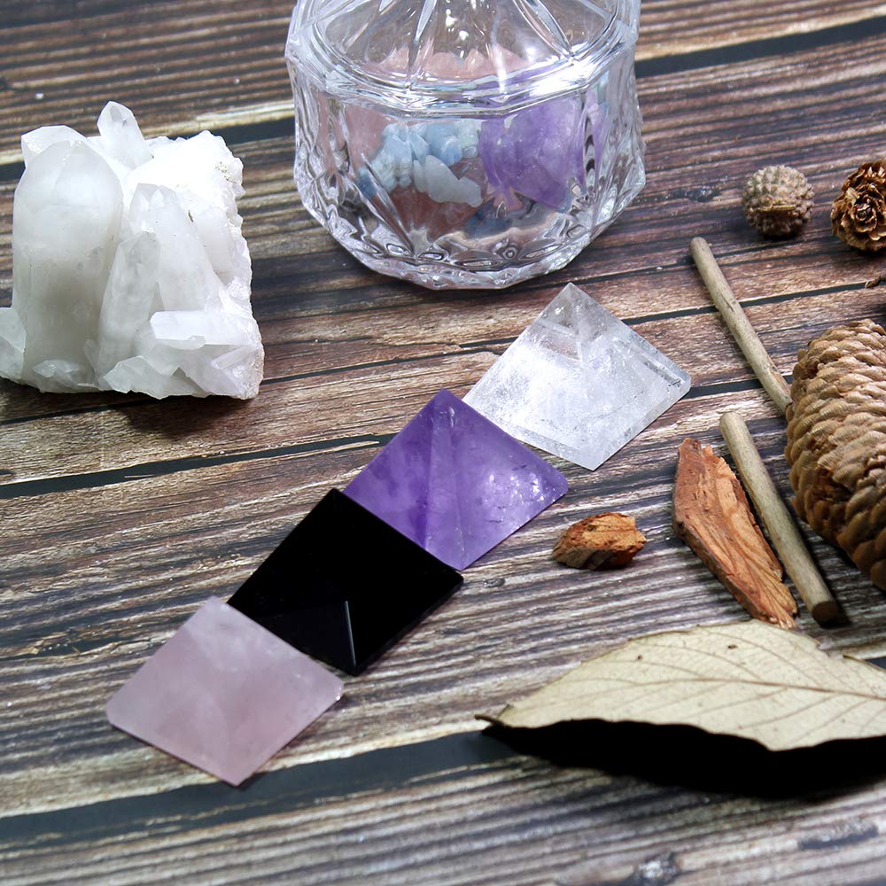Runyangshi Black Obsidian Pyramid gift-ready presentation for crystal beginners