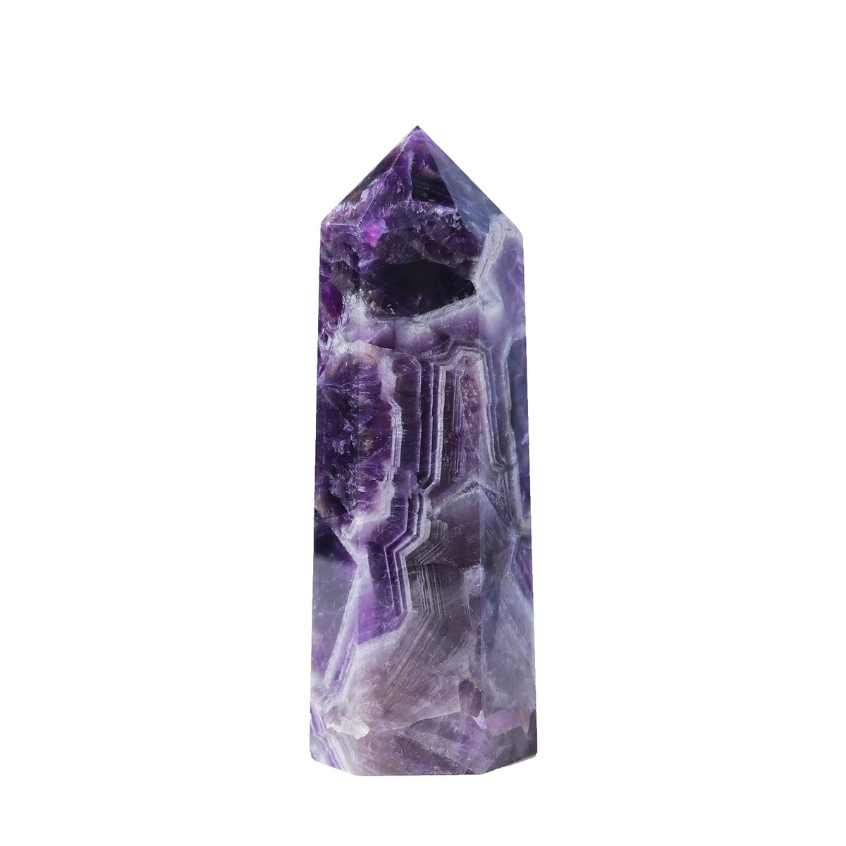 Runyangshi Dream Amethyst wand tower for meditation and calm energy.
