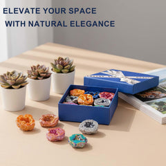 Runyangshi 9-piece geode gift box makes a thoughtful present.