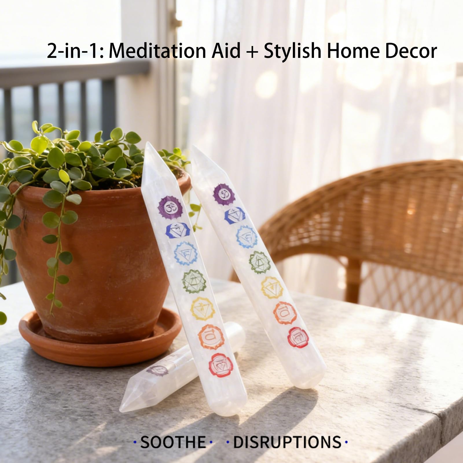 Runyangshi chakra stick makes a thoughtful gift for yoga and meditation enthusiasts.