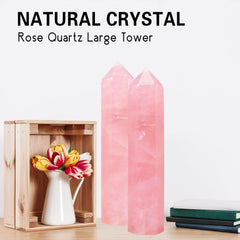 Runyangshi rose quartz meditation crystal promotes calm and mindful ambiance