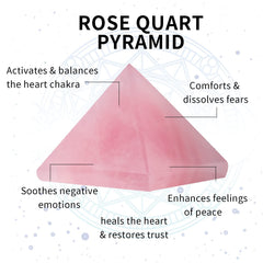 Runyangshi rose quartz pyramid on desk promotes focus during work sessions.