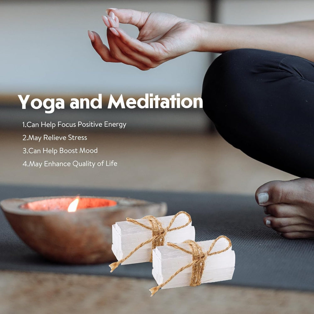 Runyangshi selenite energy-purification—space cleansing and crystal charging.