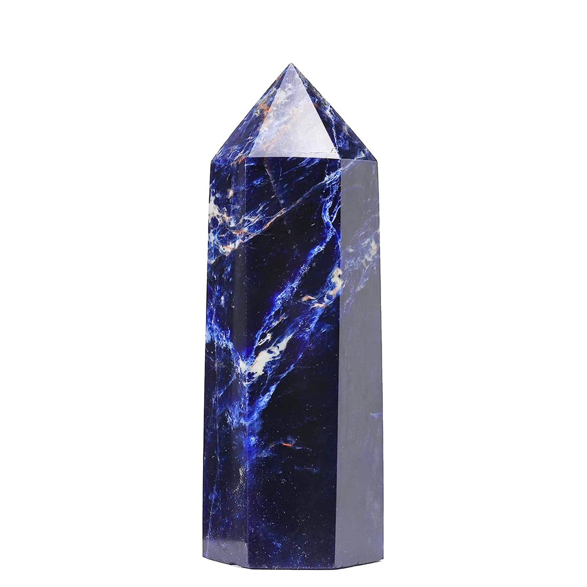 Runyangshi sodalite crystal wand tower for focused energy practice