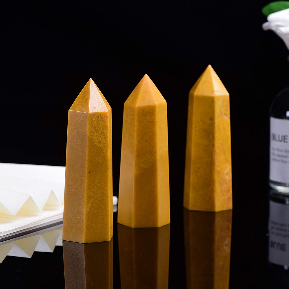 Beautiful yellow aventurine wand adds sunny glow to home decor.
