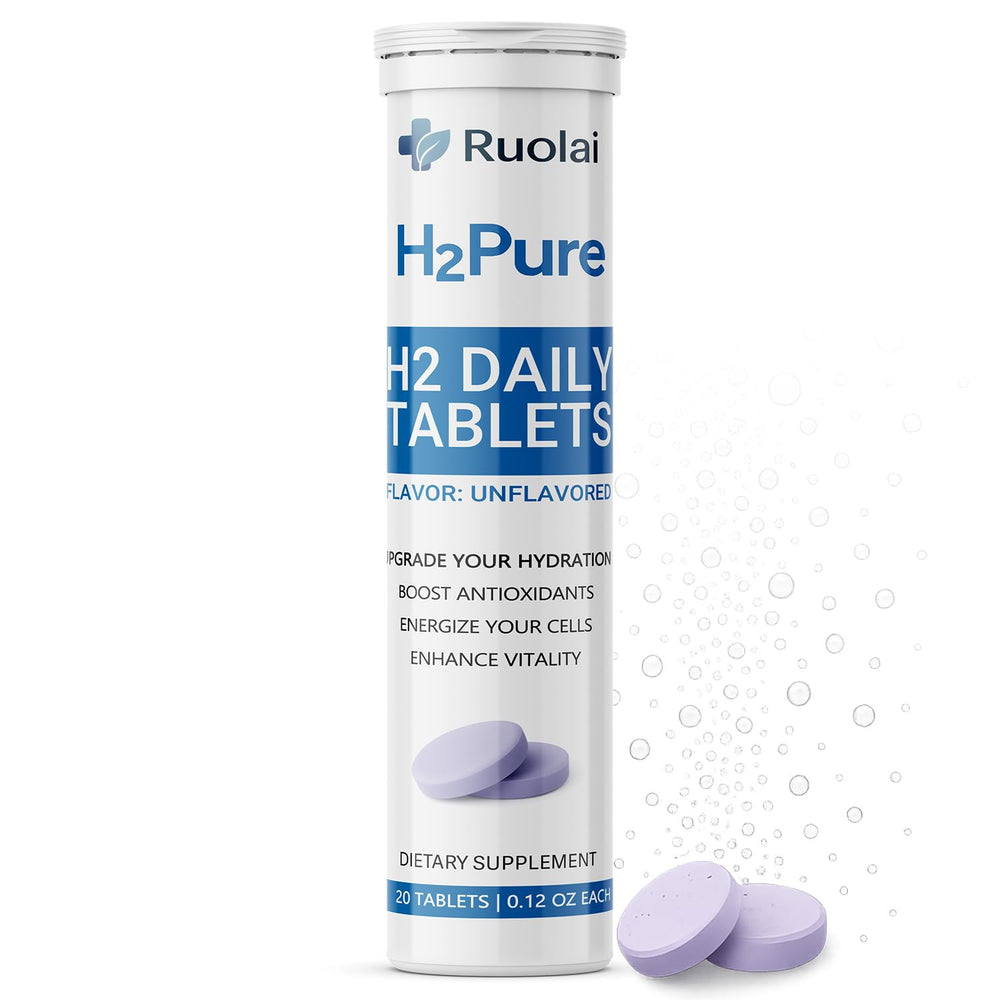Ruolai H2pure tablet dissolving in water for fast hydration and purity