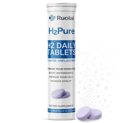 Ruolai H2pure tablet dissolving in water for fast hydration and purity