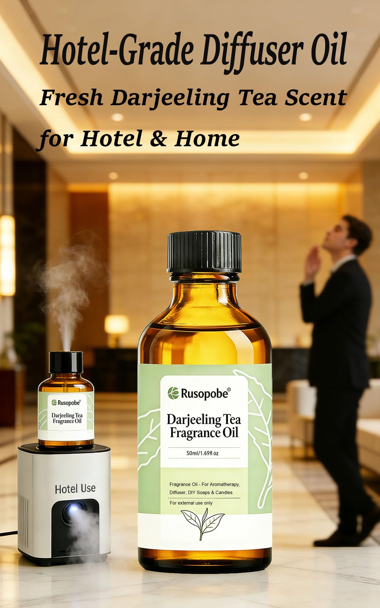 Close-up of Rusopobe tea fragrance with bergamot for a refreshing room