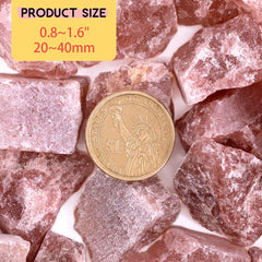 Rustark Strawberry Quartz altar-decor stones add warm pink glow for calming spaces.