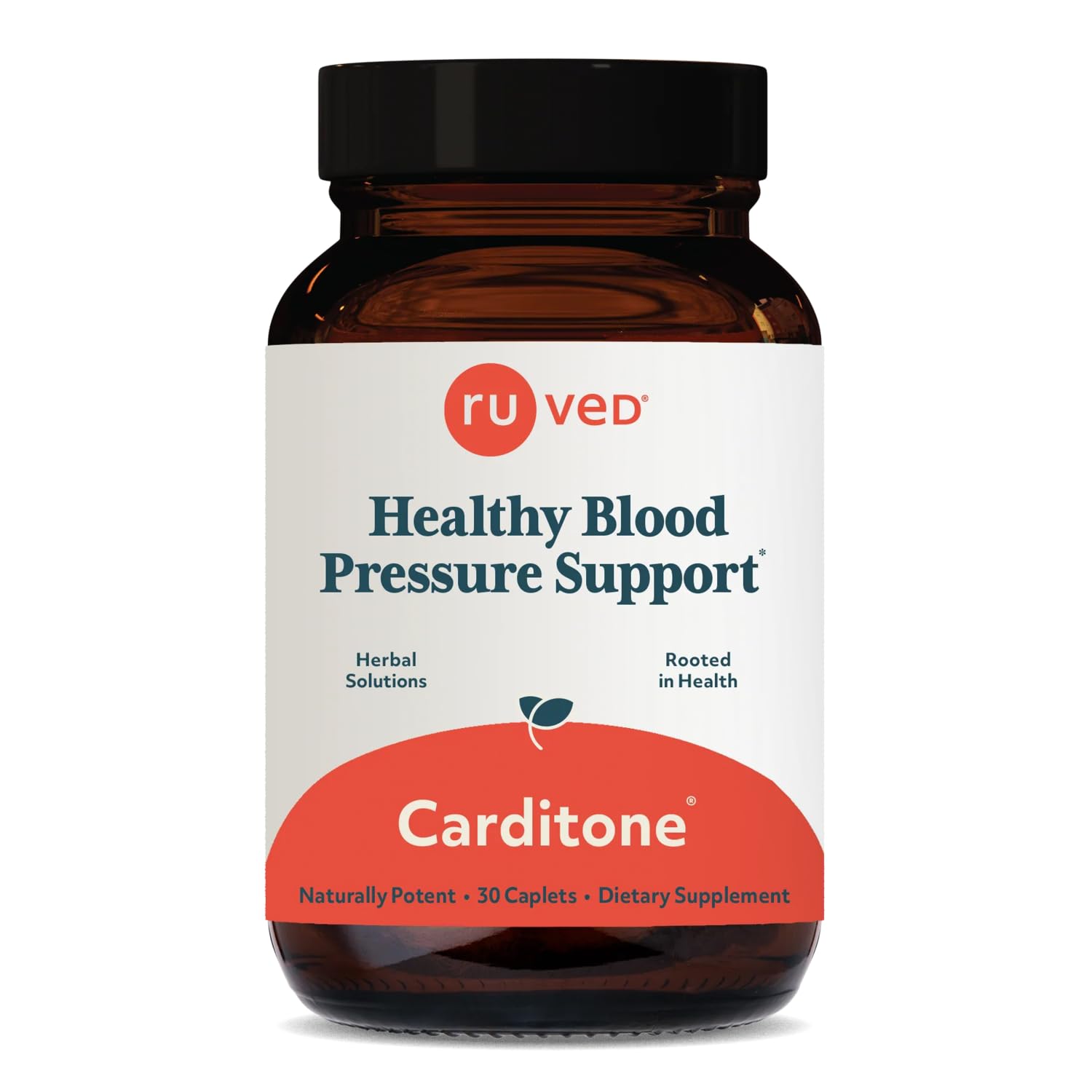 ruved Carditone bottle front view highlighting heart support for adults