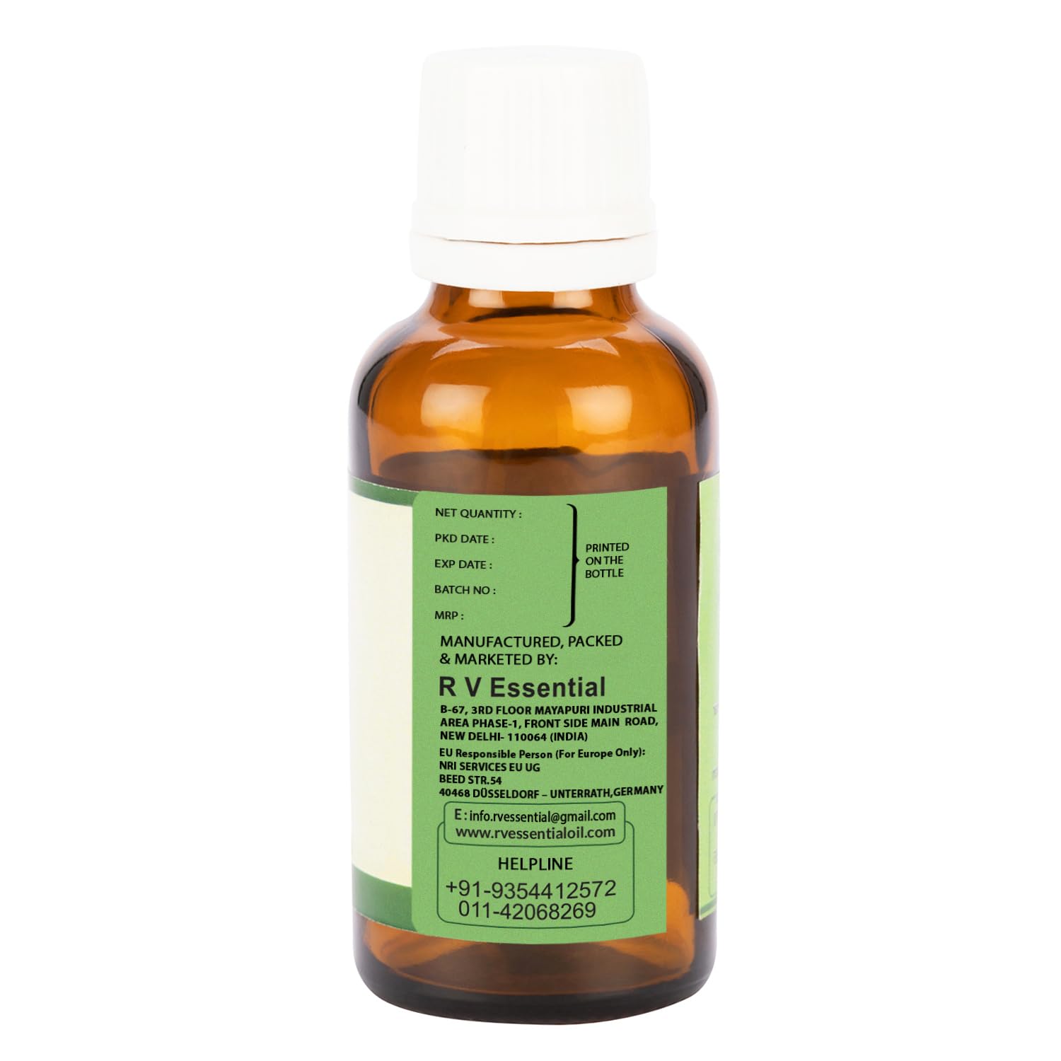 RV Essential Aniseed Oil label detail highlights purity and quality.