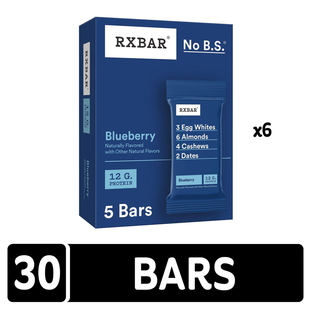 RXBAR Blueberry bar in hand for a convenient on-the-go snack
