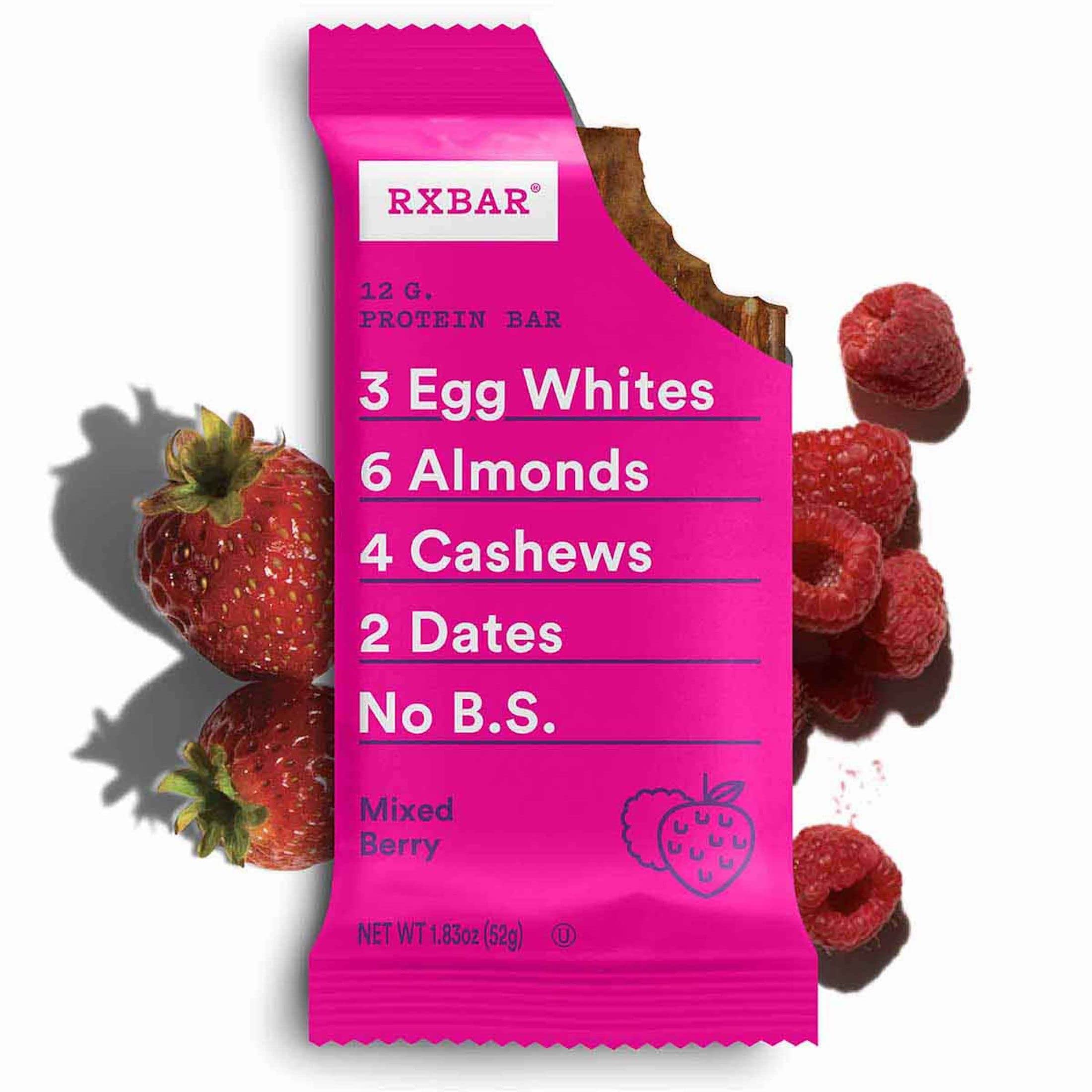 RXBAR Blueberry bar featuring real fruit flavor for a balanced snack.