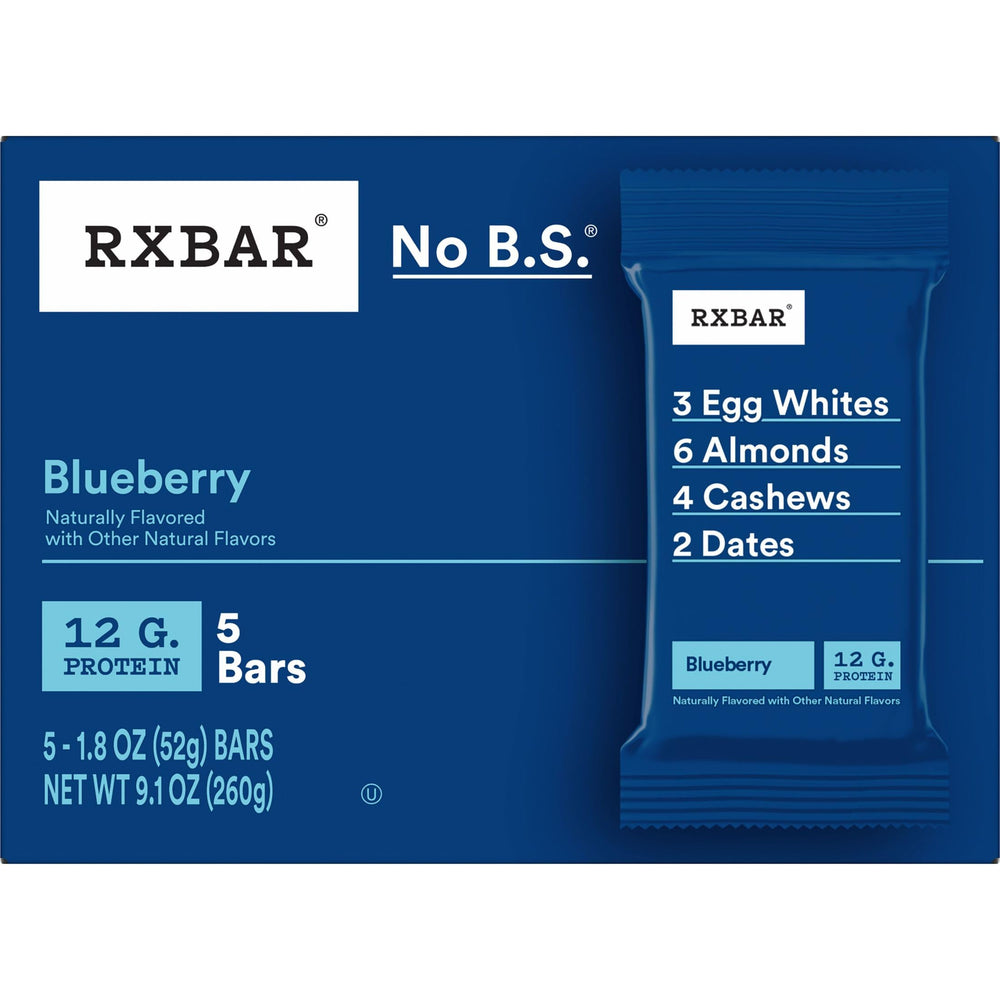 RXBAR Blueberry bar with nuts and egg whites texture