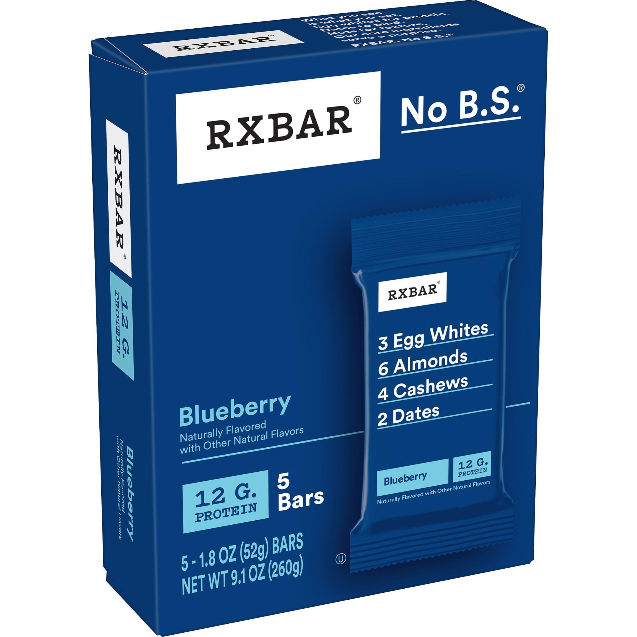 RXBAR Blueberry bar in travel bag for easy snacking