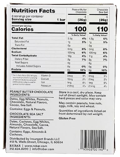 RXBAR Minis chocolate-sea-salt bar, gluten free and satisfying