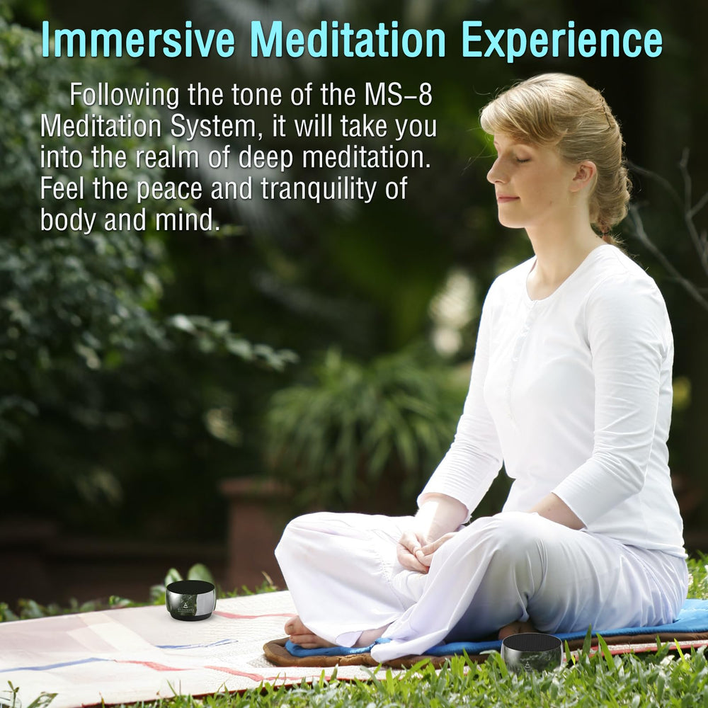 Rylaxtones device showing binaural beats for stress relief and focus.