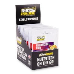 Ryno Power Hydration Fuel bottle pour for quick electrolyte refreshment during workouts.