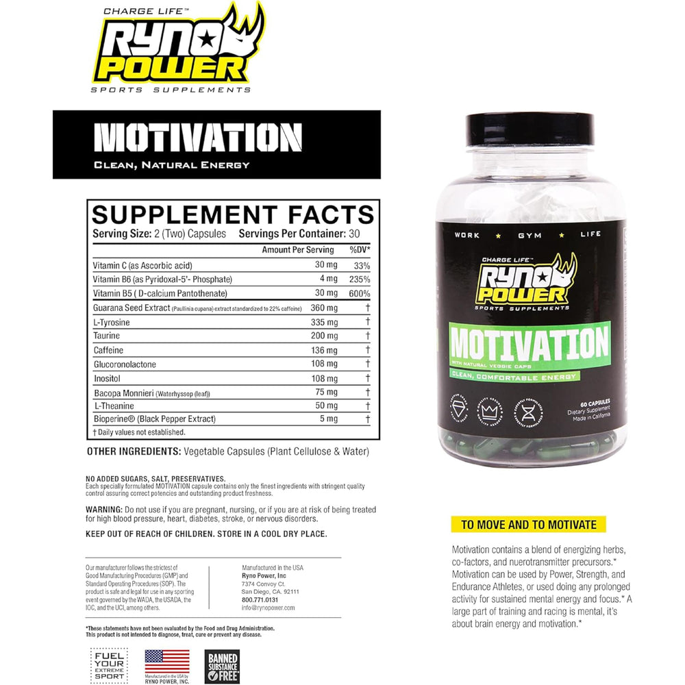 Ryno Power Motivation workout scene suggests ready-to-perform daily training sessions.