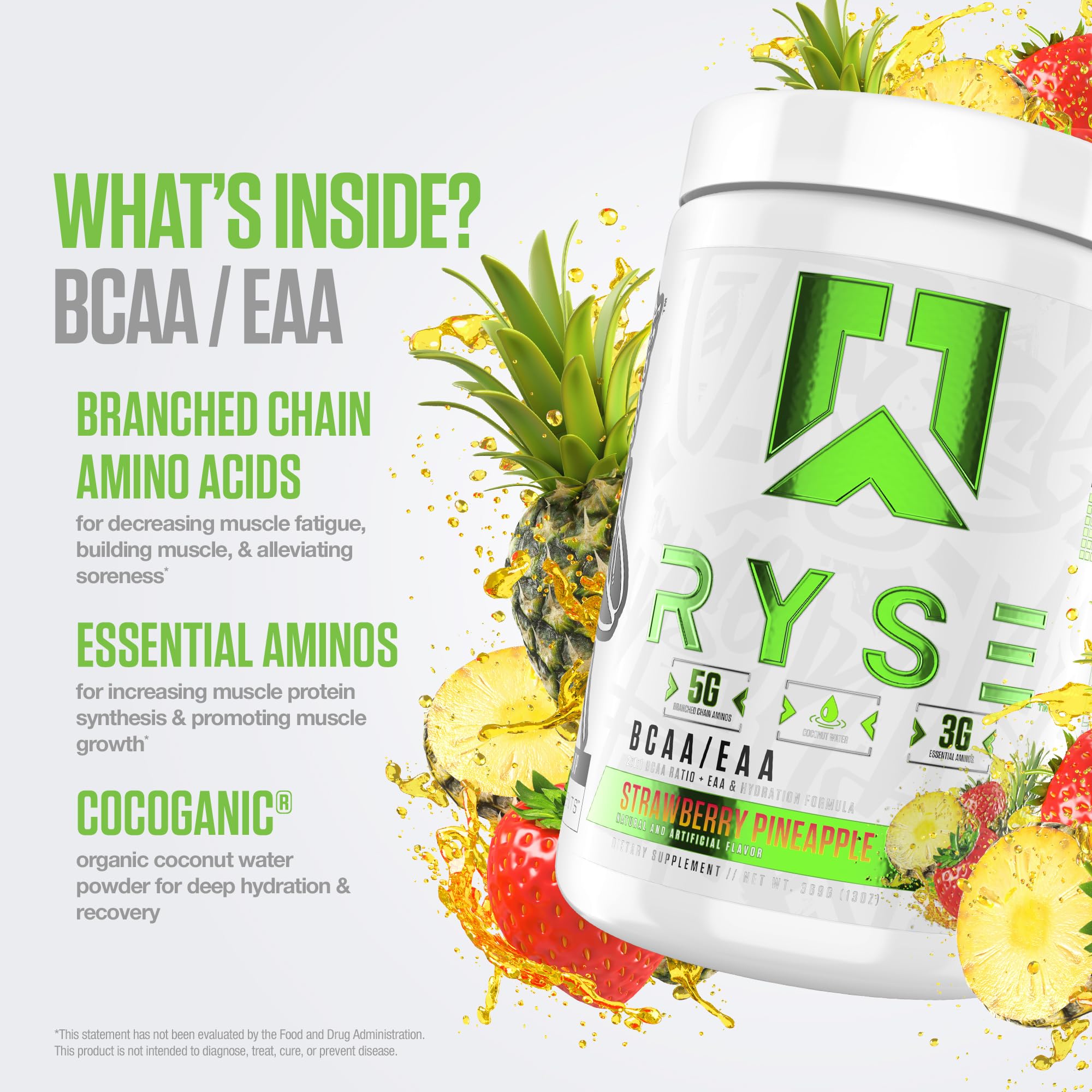 Shaker with mixed RYSE powder ready for hydration during training.