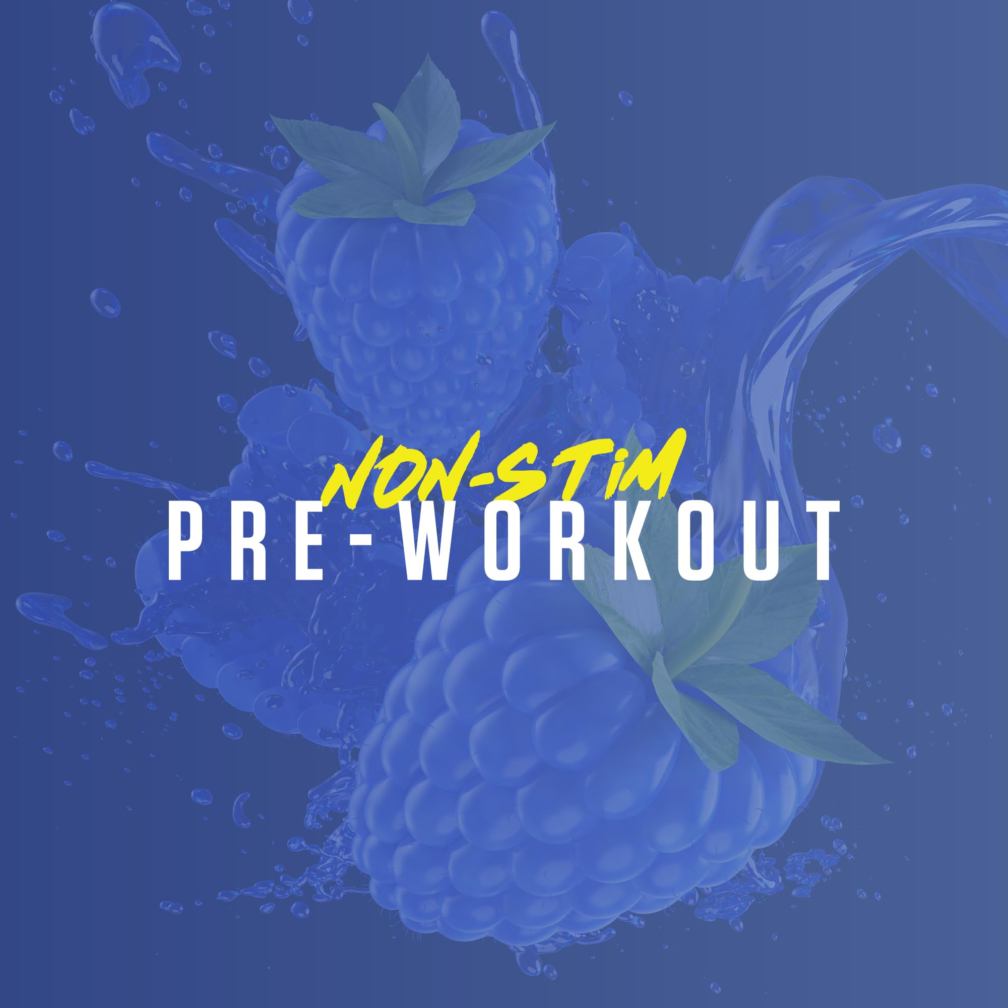 Blue Raspberry label emphasizing non-stim nitric oxide support