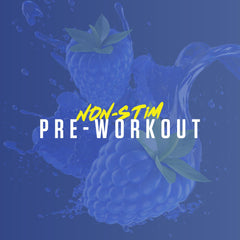 Blue Raspberry label emphasizing non-stim nitric oxide support