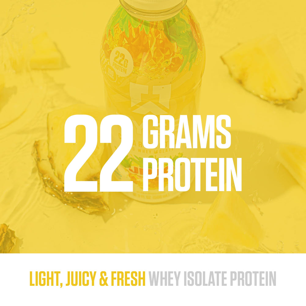RYSE Clear Protein Drink 22g whey isolate label highlights protein strength for lean recovery