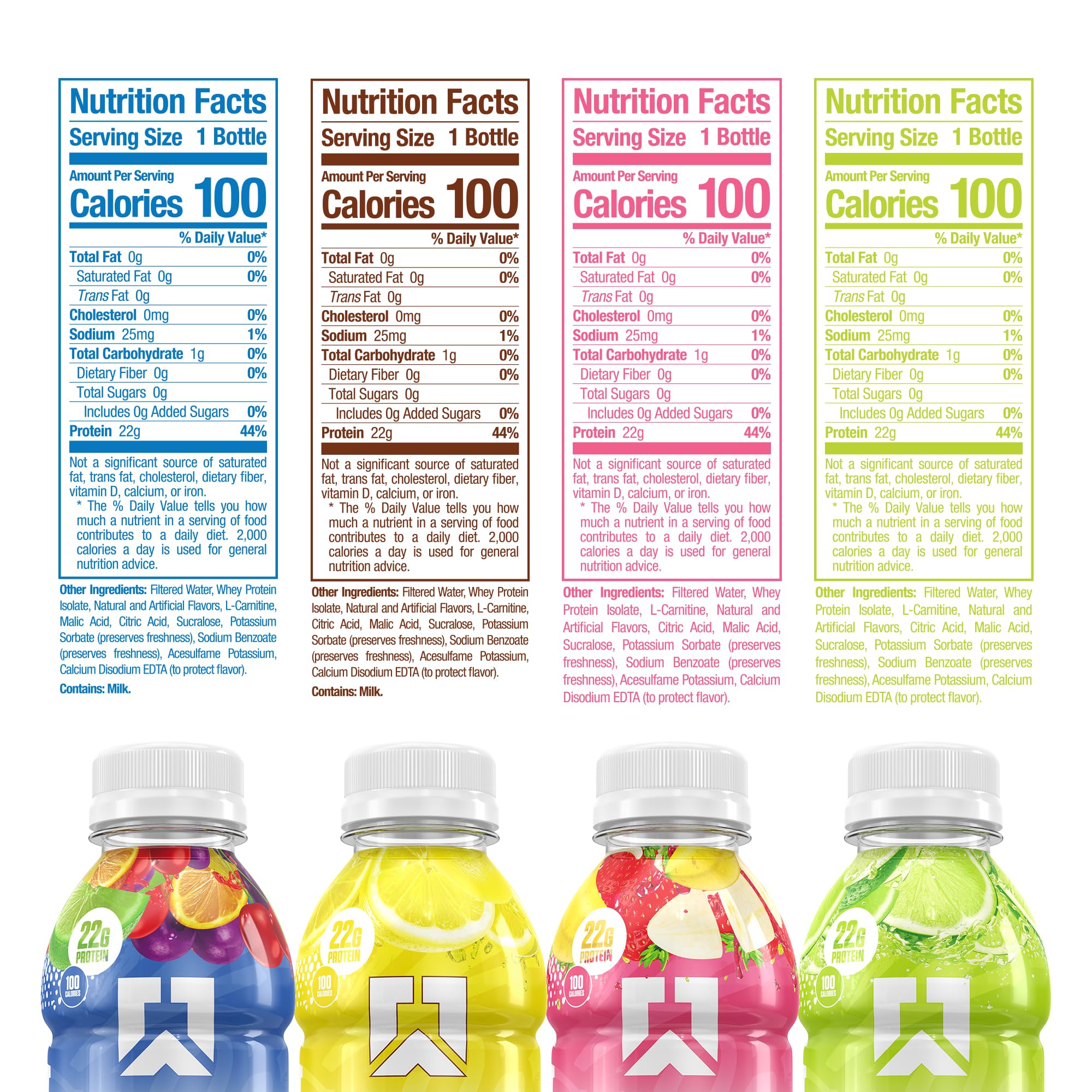 RYSE Clear Protein Drink back label with nutrition details for clean fueling