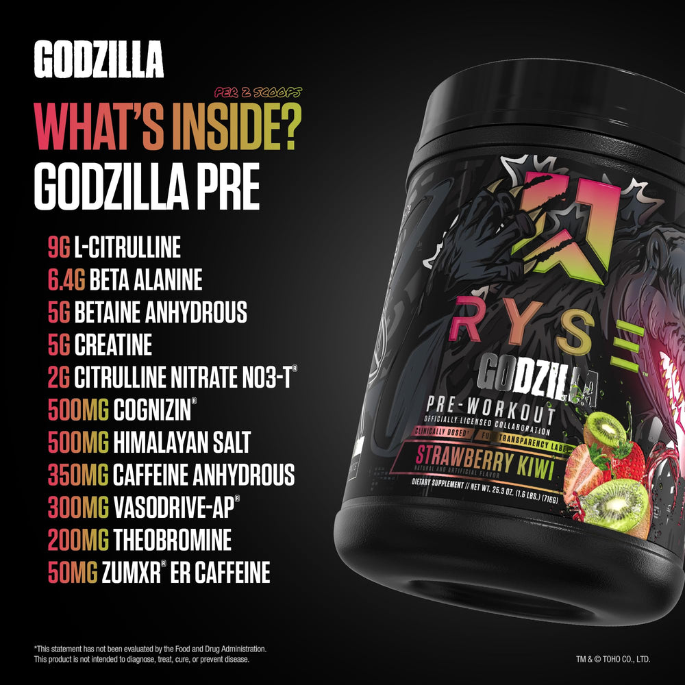 RYSE Godzilla Citrulline and Vasodrive-AP support for better blood flow
