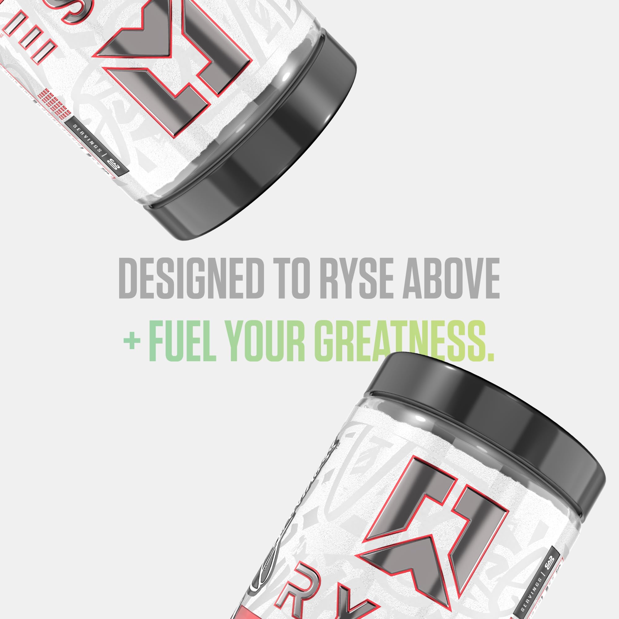 RYSE Loaded Creatine athlete holding bottle shows practical use during high-intensity sessions.