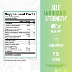 RYSE Loaded Creatine bottle back label reveals ingredients and usage guidance.