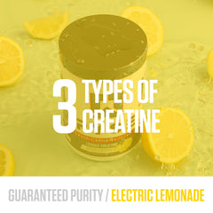 RYSE Loaded Creatine electrolyte graphics emphasize hydration during training.