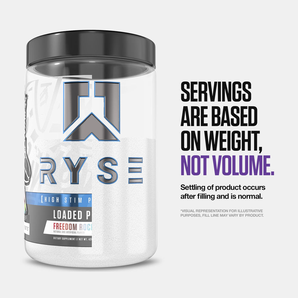 RYSE bottle displaying 30 servings for convenient daily use.