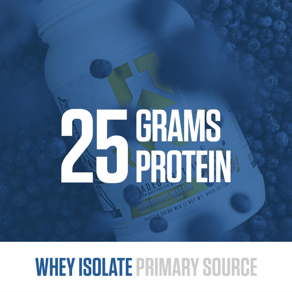 RYSE Loaded Protein being poured into a glass for an easy shake