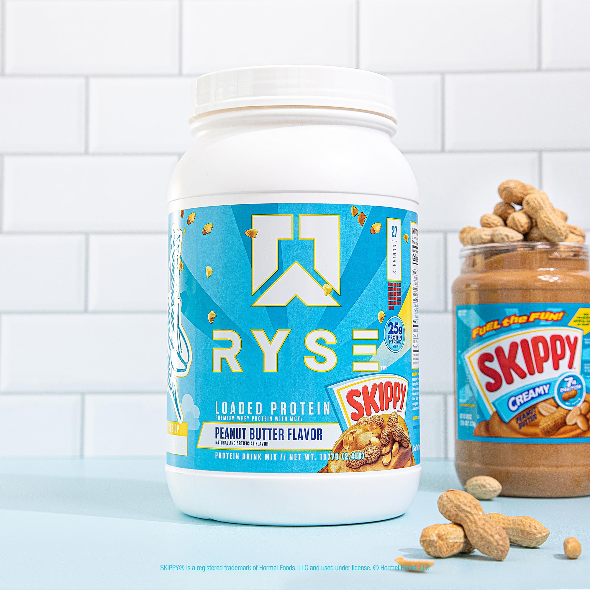 RYSE Loaded Protein Powder MCT icon indicates quick energy support.