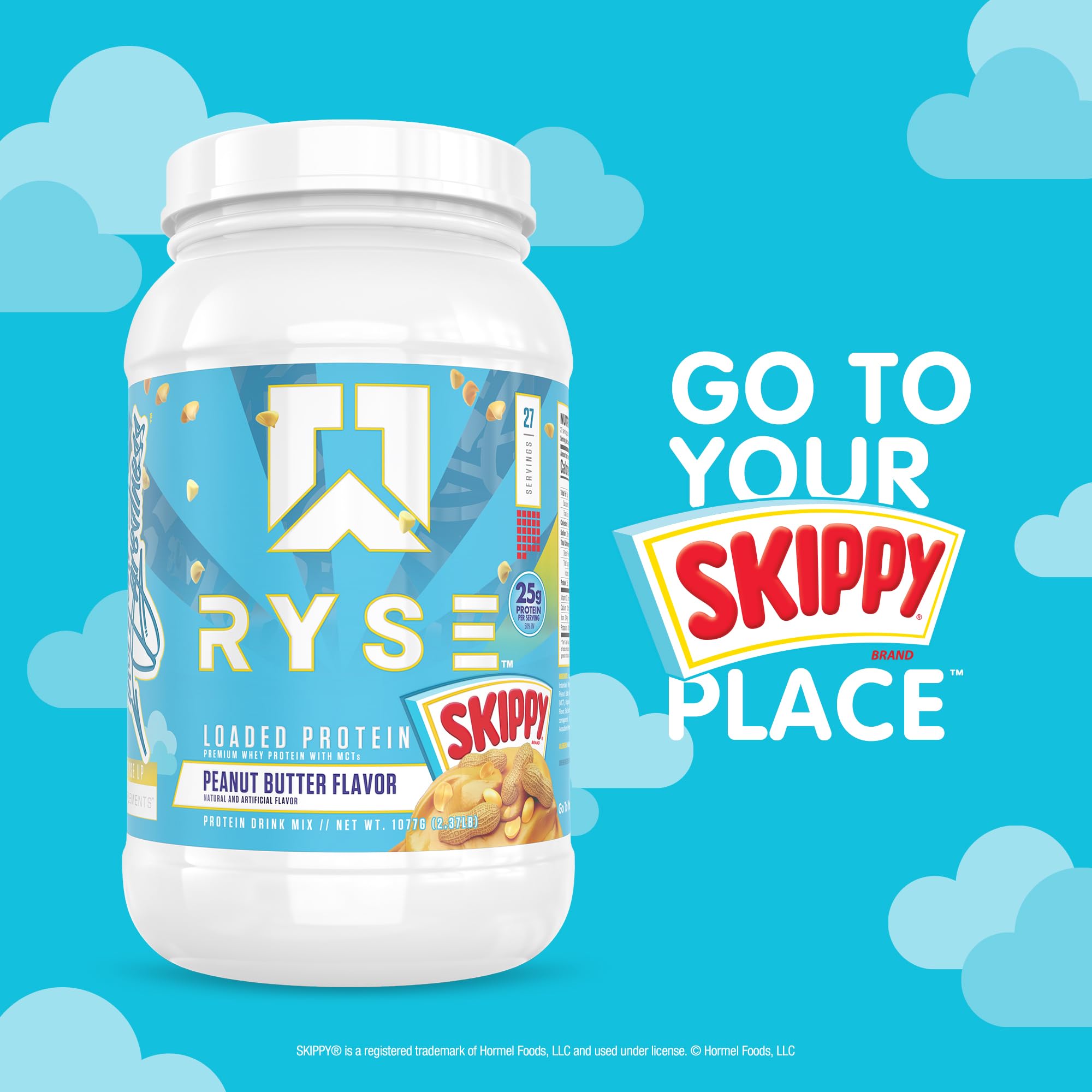 RYSE Loaded Protein Powder prebiotic fiber icon highlights gut-friendly blend.