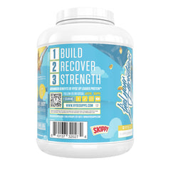 RYSE Loaded Protein Powder Skippy Peanut Butter nutrition label shows 25g protein per serving.