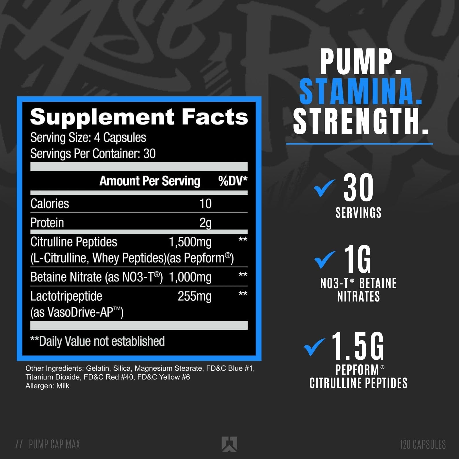 RYSE Project Blackout Pump Cap Max capsules in hand for convenient workouts