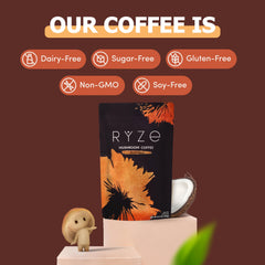 RYZE Canister of Mushroom Dark Roast for quick daily energy and focus