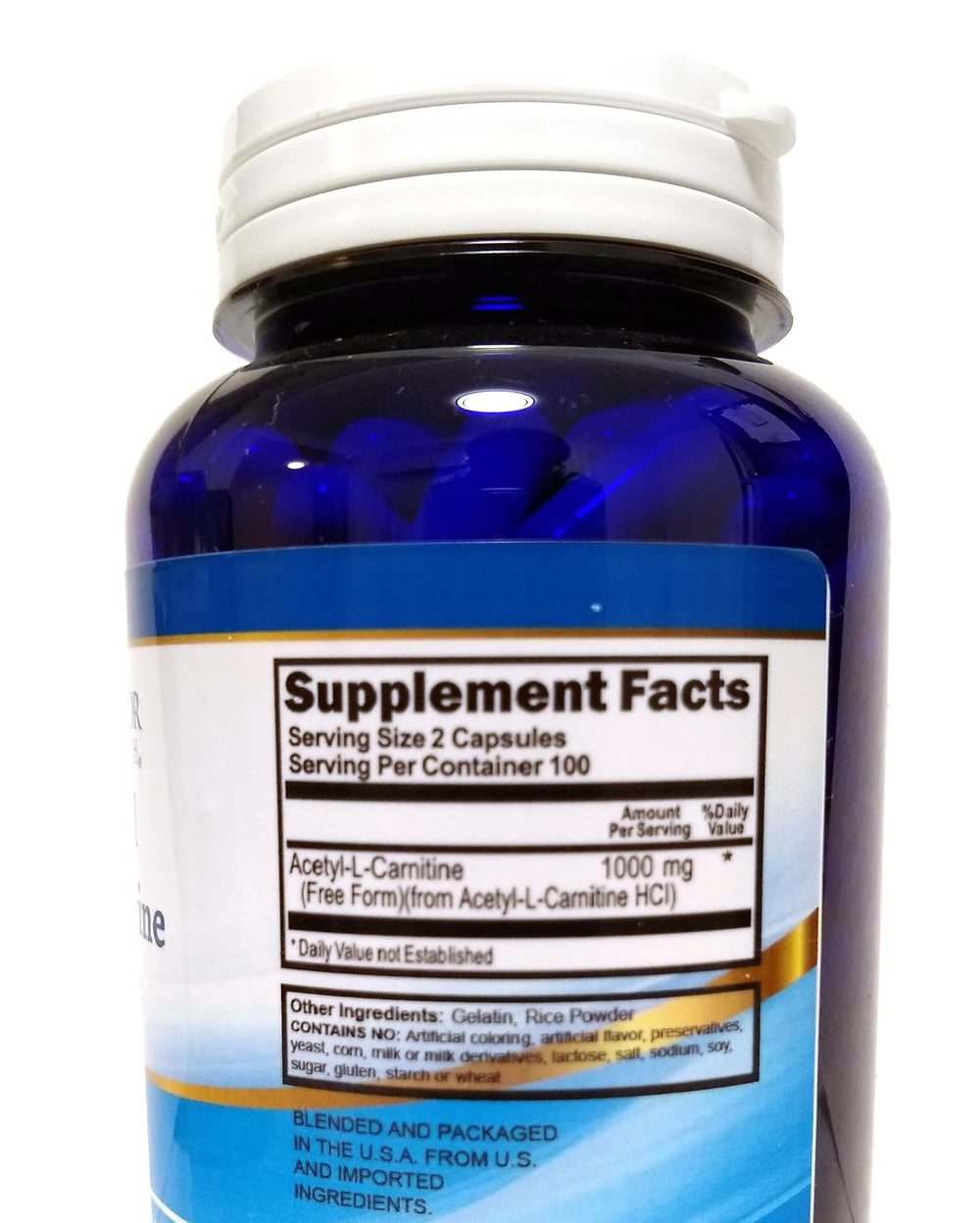 S Superior Health L-Carnitine capsules close-up