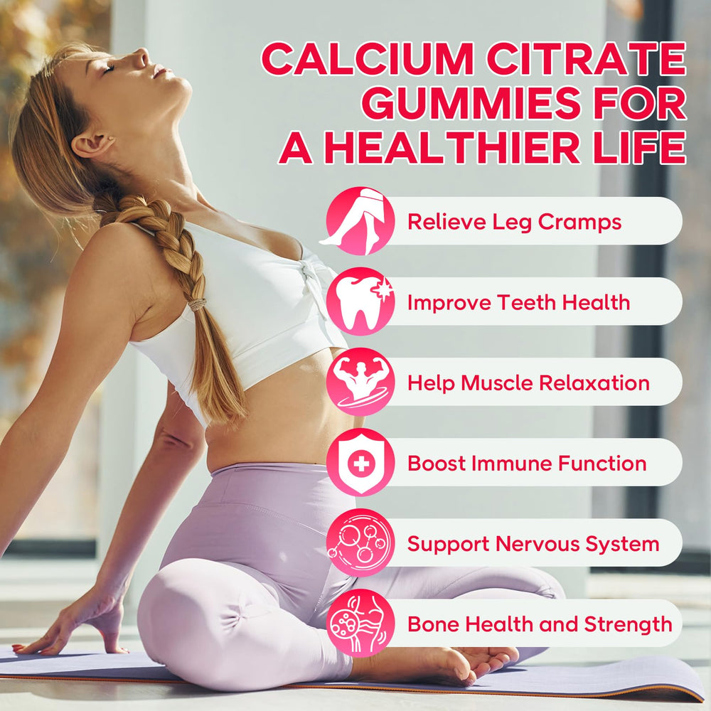 Saajoor gummies in hand highlighting convenient, gentle calcium for adults.