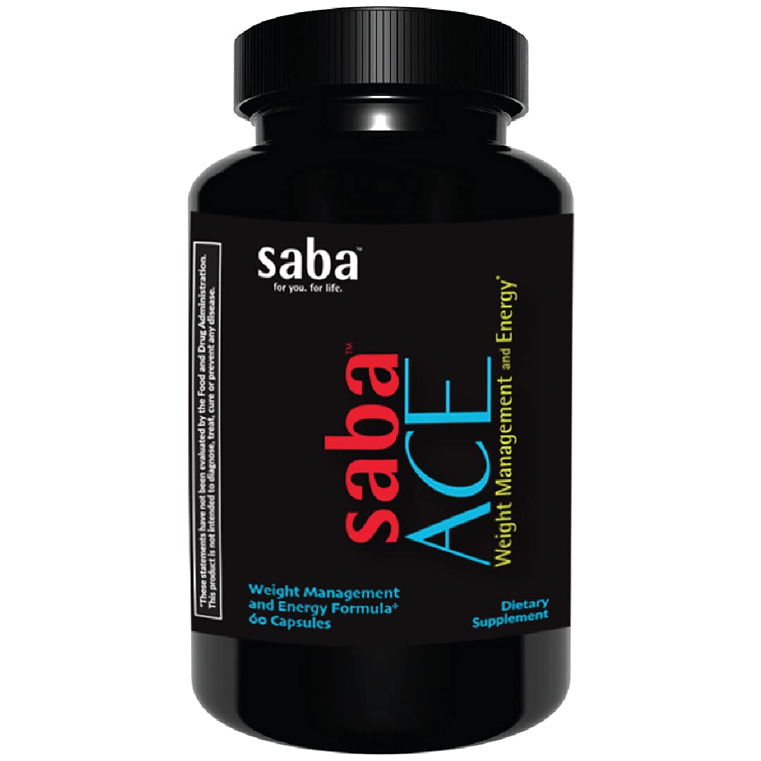 Saba ACE appetite-control bottle shows convenient daily support for appetite management.