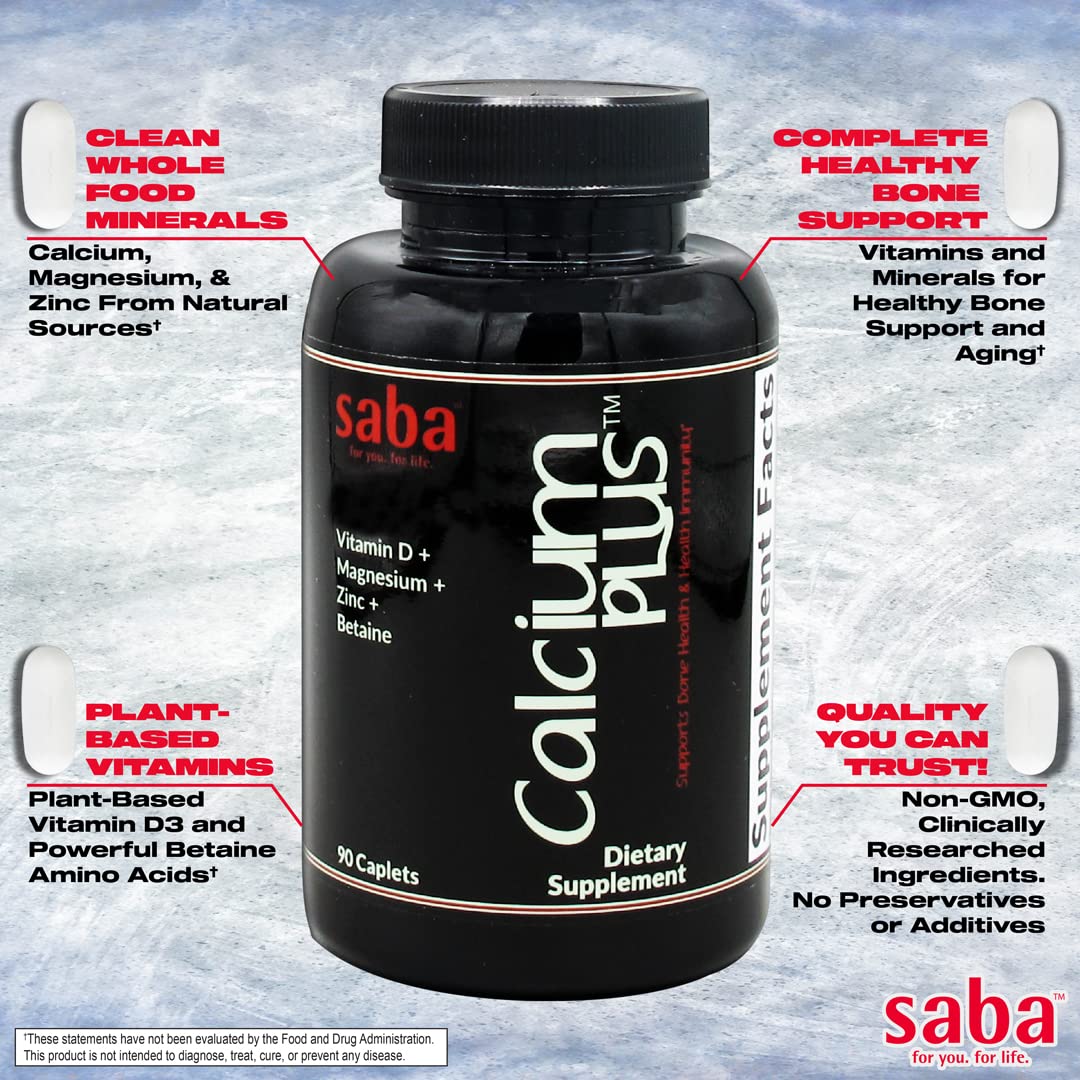 Saba Calcium Plus bottle pour captures user-friendly, measured intake