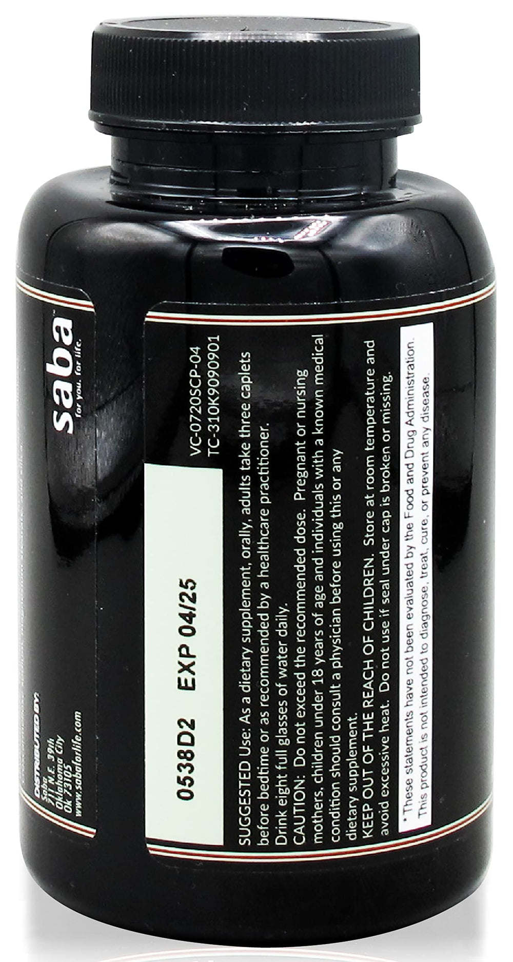 Saba Calcium Plus label highlights key nutrients like calcium, vitamin D, and zinc