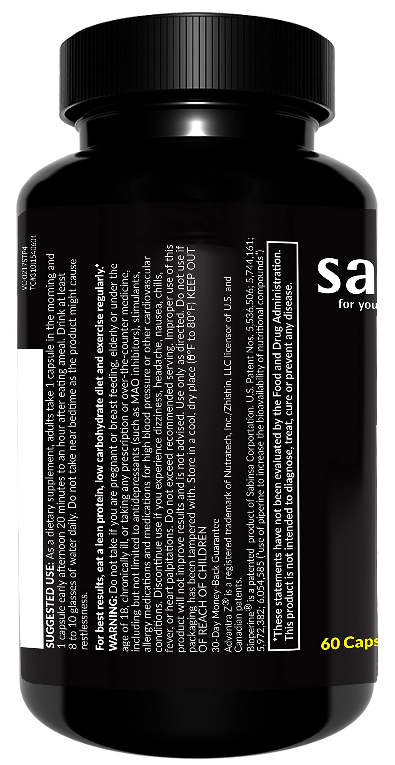 Saba TrimPro pills closeup emphasizing compact capsules for easy daily use.