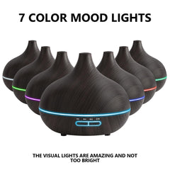 SACATR diffuser with night-light creates cozy illumination in bedrooms.