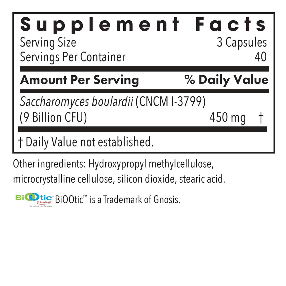Allergy Research Group Saccharomyces boulardii capsules 450mg for GI support.