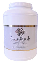 Sacred Earth Botanicals vegan massage cream unscented, water-dispersible for easy cleanup and client comfort