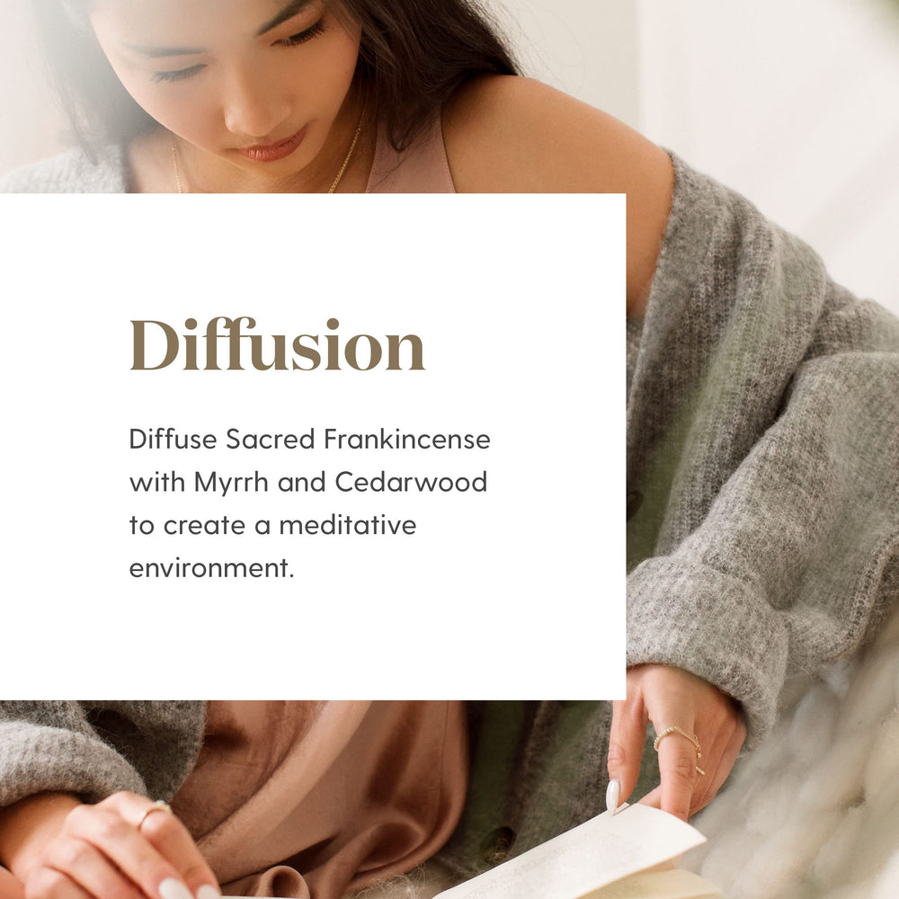 Sacred Frankincense topical application with dilution for soothing daily routines.
