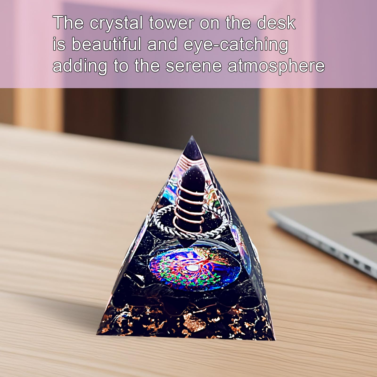 Saefheled crystal pyramid in hand demonstrates size and tangible energy